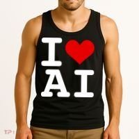 I Love AI I Heart Artificial Intelligence Tank Top thumb 3