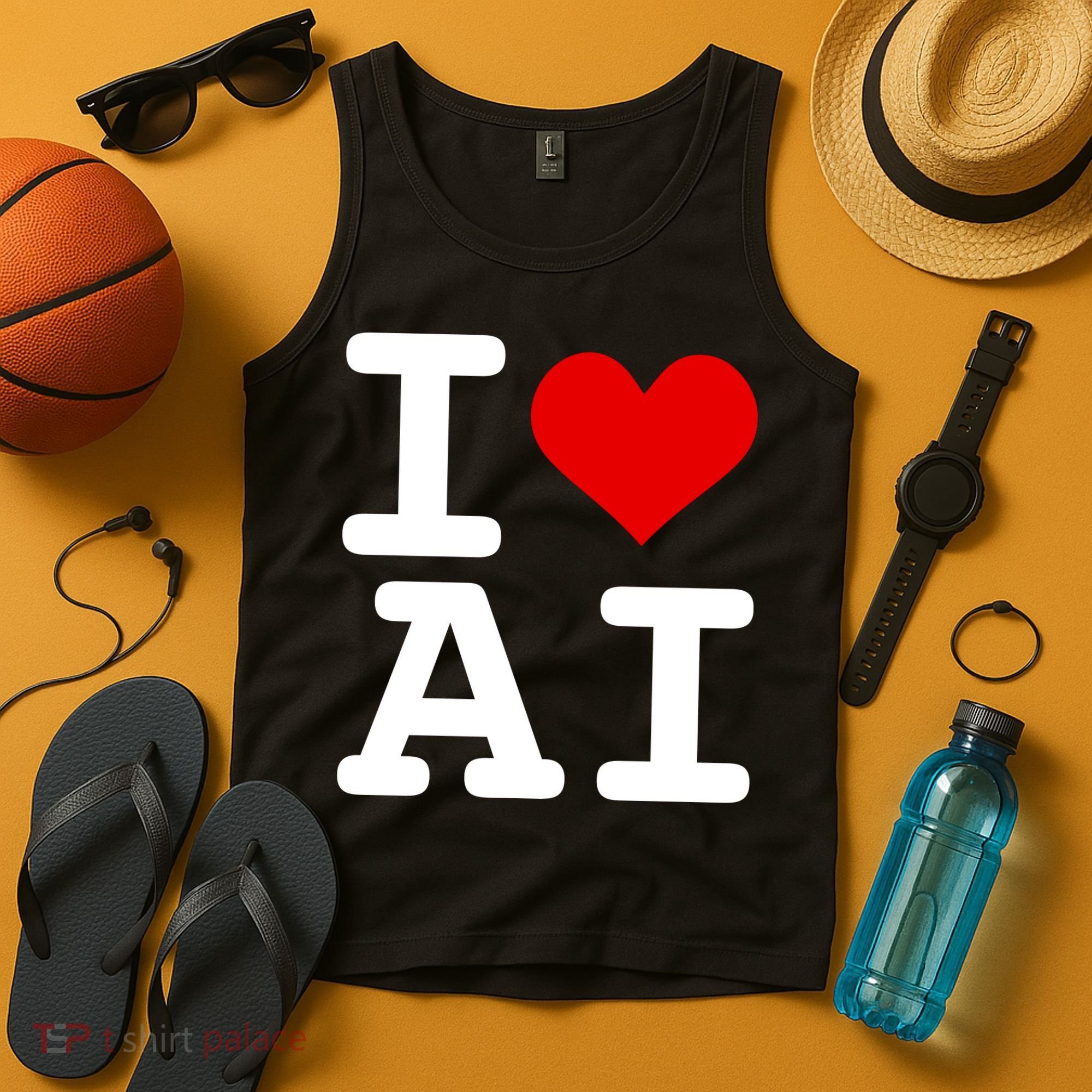 I Love AI I Heart Artificial Intelligence Tank Top