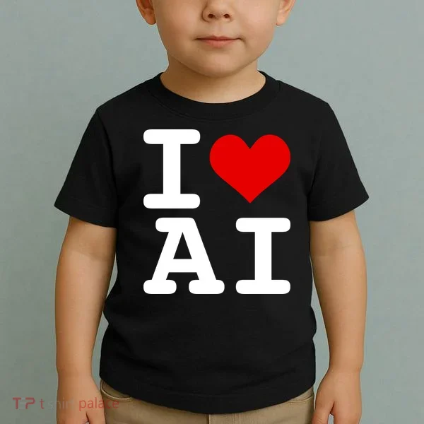 I Love AI I Heart Artificial Intelligence Toddler T-Shirt