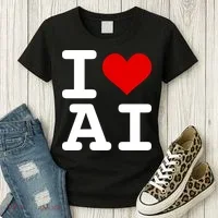 I Love AI I Heart Artificial Intelligence Women's T-Shirt thumb 3