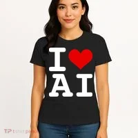 I Love AI I Heart Artificial Intelligence Women's T-Shirt thumb 4