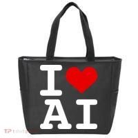 I Love AI I Heart Artificial Intelligence Tote Bag thumb 0
