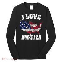 I Love America Usa 4th Of July Long Sleeve Shirt thumb 0