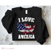 I Love America Usa 4th Of July Sweatshirt thumb 2