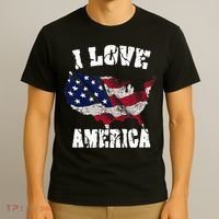 I Love America Usa 4th Of July T-Shirt thumb 3