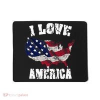 I Love America Usa 4th Of July Mousepad thumb 0