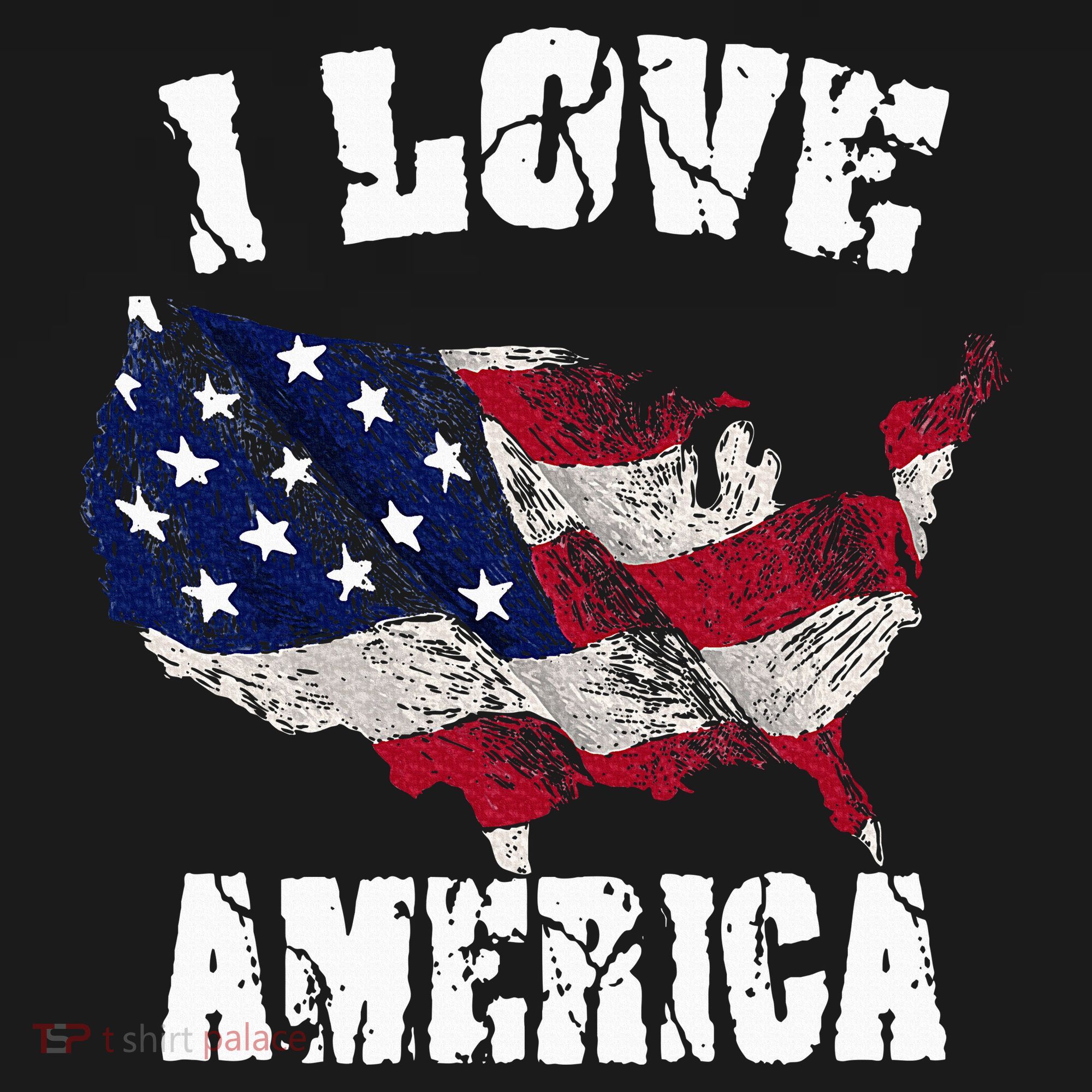 I Love America Usa 4th Of July Mousepad