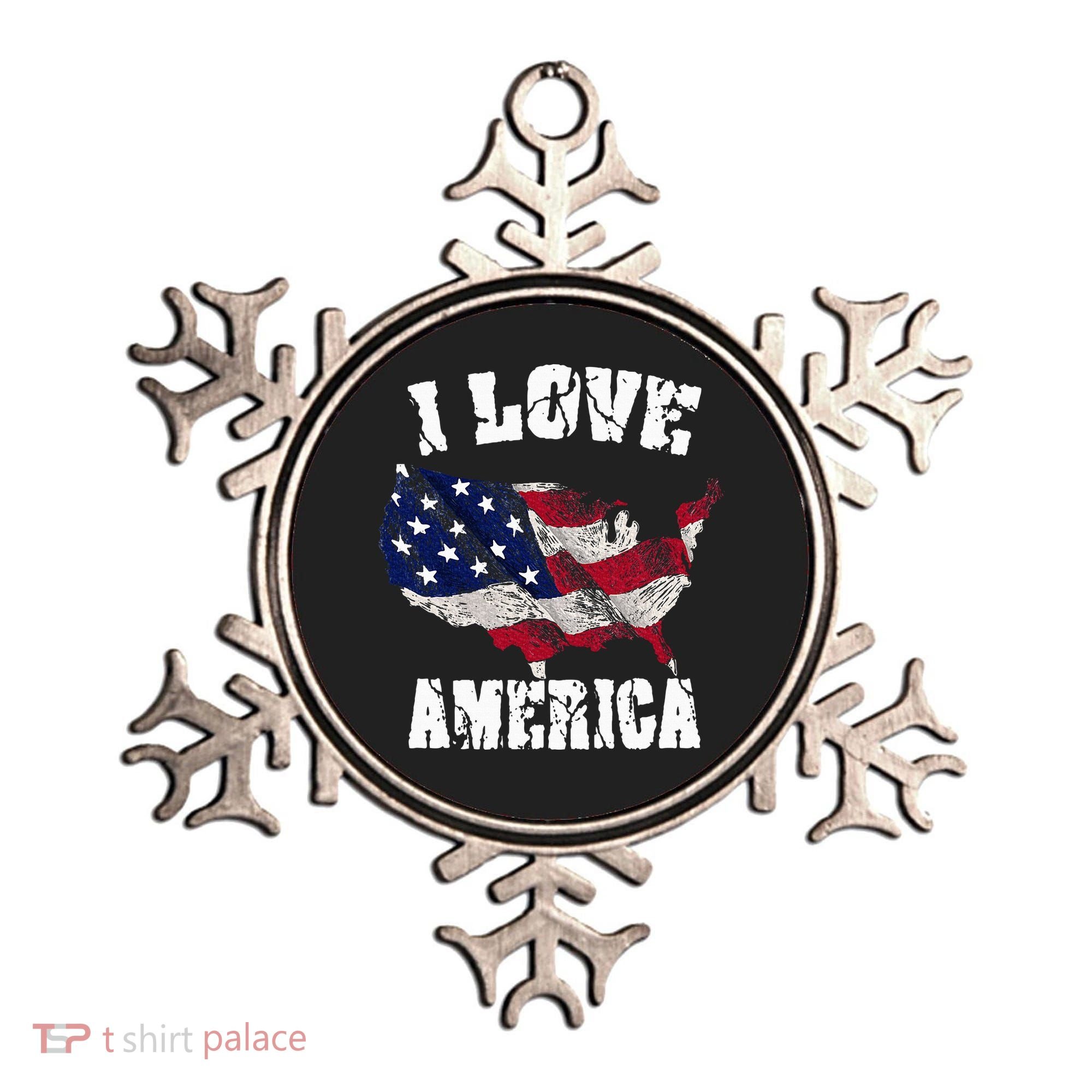 I Love America Usa 4th Of July Ornament