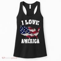I Love America Usa 4th Of July Women's Tank Top thumb 0