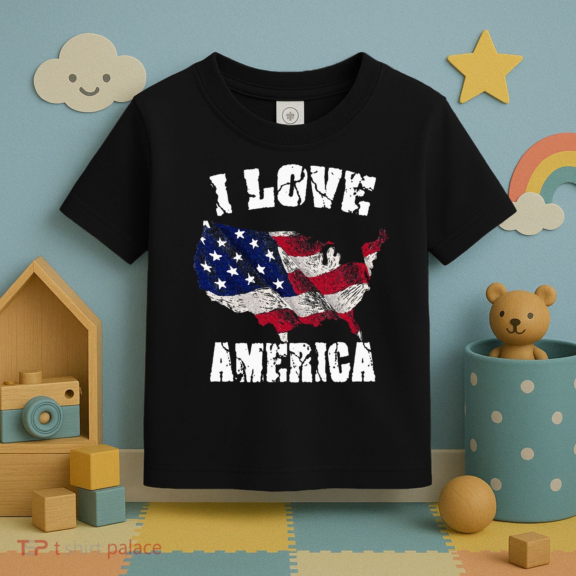 I Love America Usa 4th Of July Toddler T-Shirt