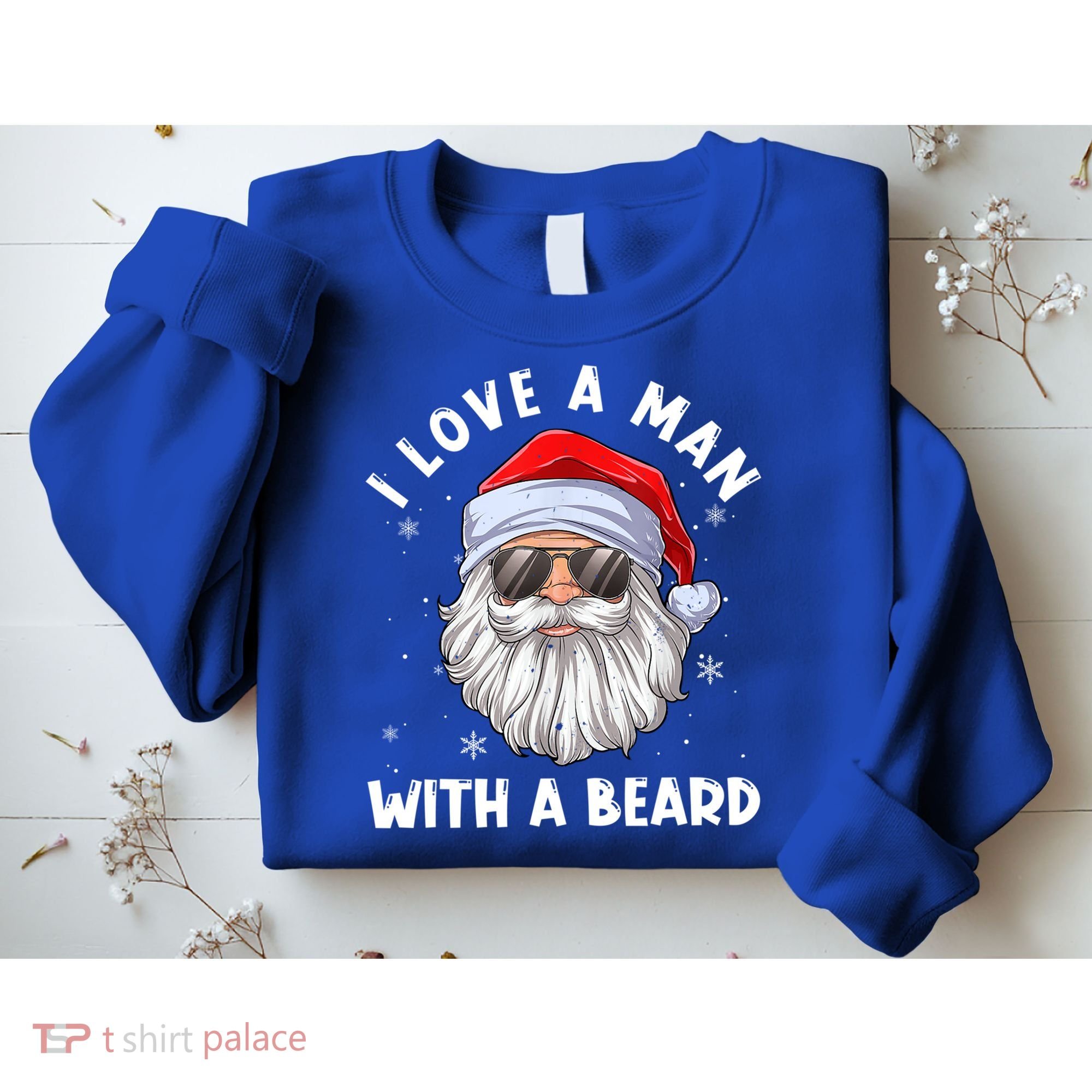 I Love A With A Beard Santa Claus Christmas Pajamas Gift Sweatshirt