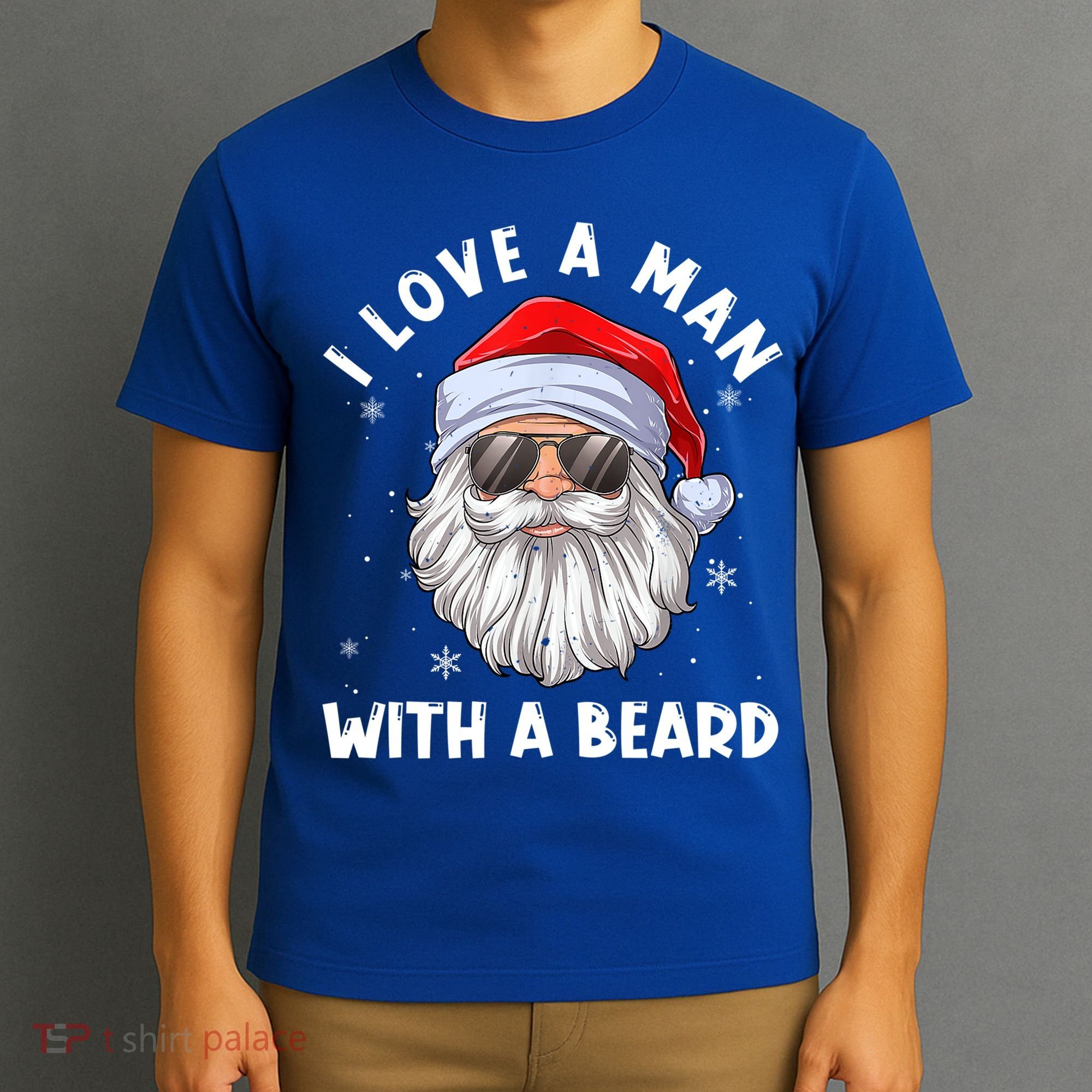 I Love A With A Beard Santa Claus Christmas Pajamas Gift T-Shirt