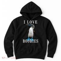 I Love Boobies Blue Footed Boobie Bird Hoodie thumb 0