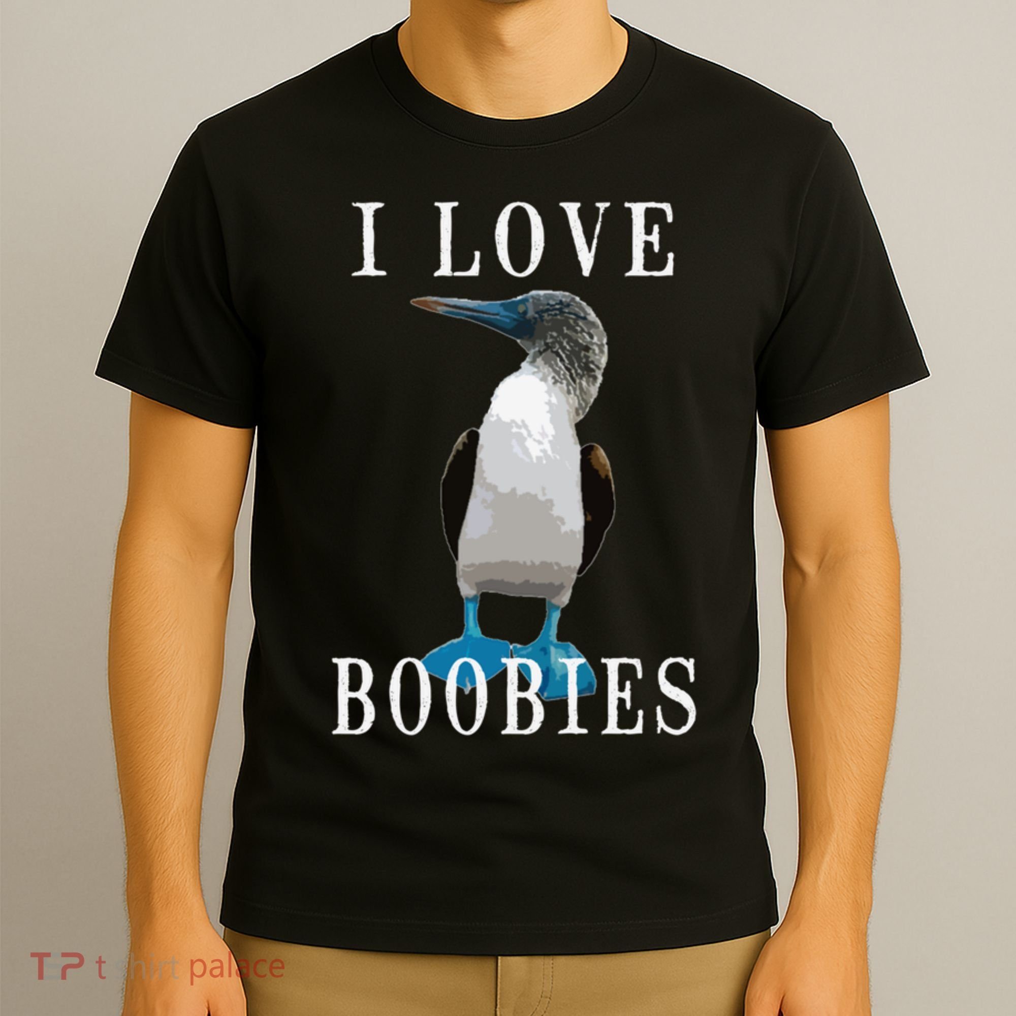 I Love Boobies Blue Footed Boobie Bird T-Shirt