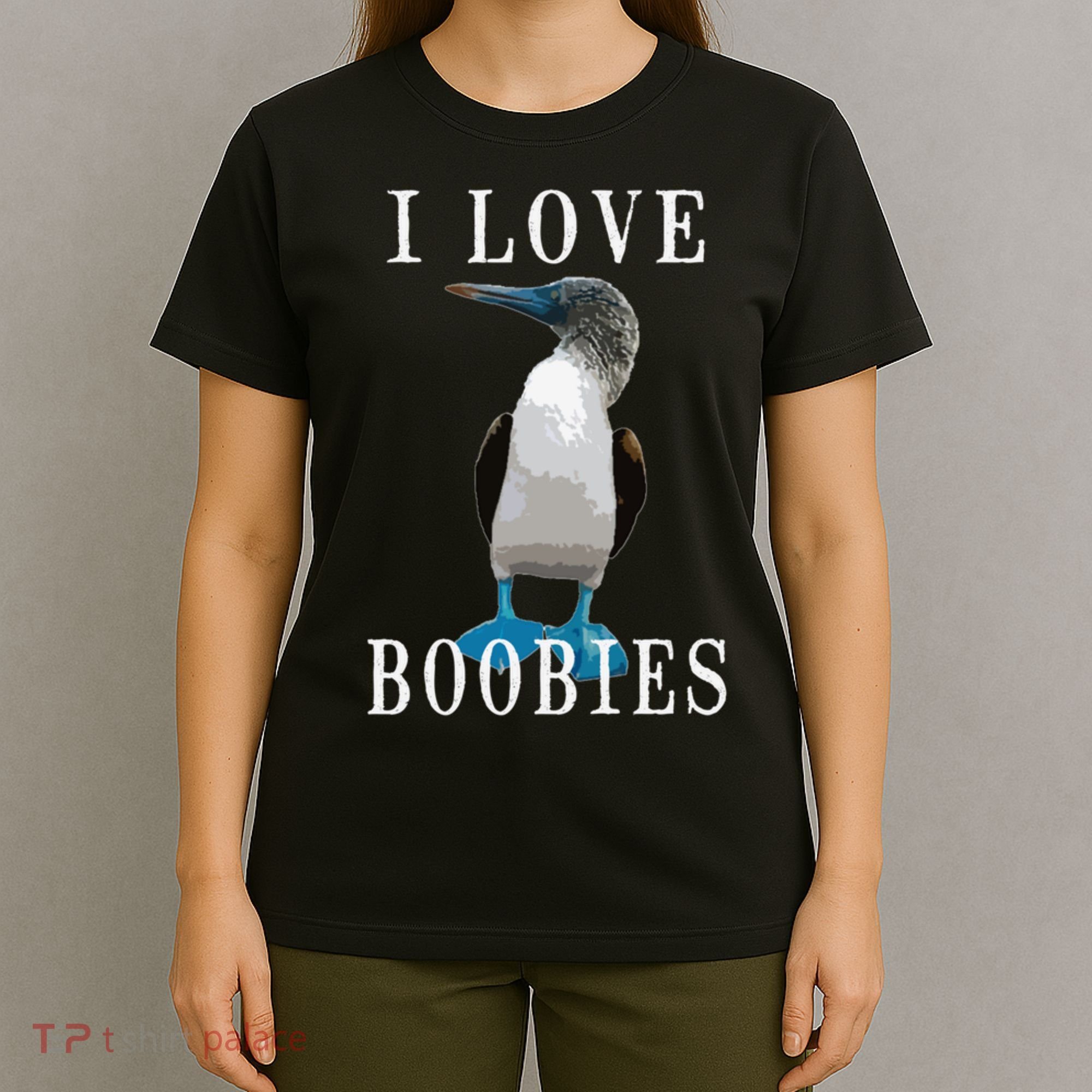 I Love Boobies Blue Footed Boobie Bird T-Shirt