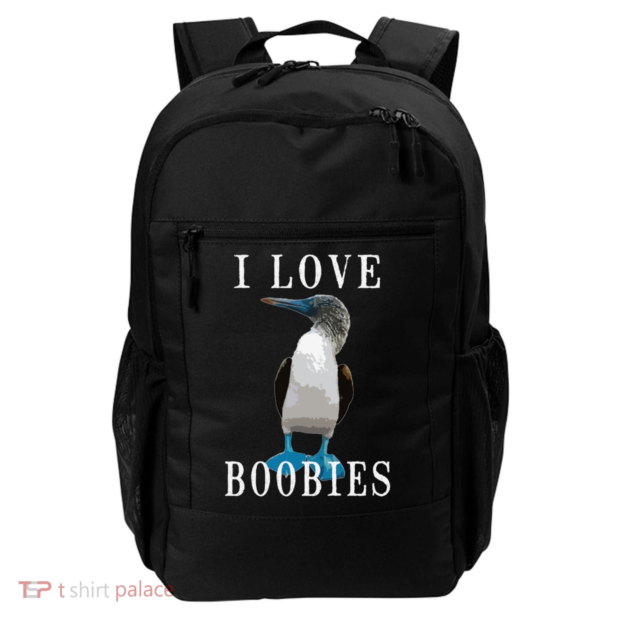 I Love Boobies Blue Footed Boobie Bird Backpack