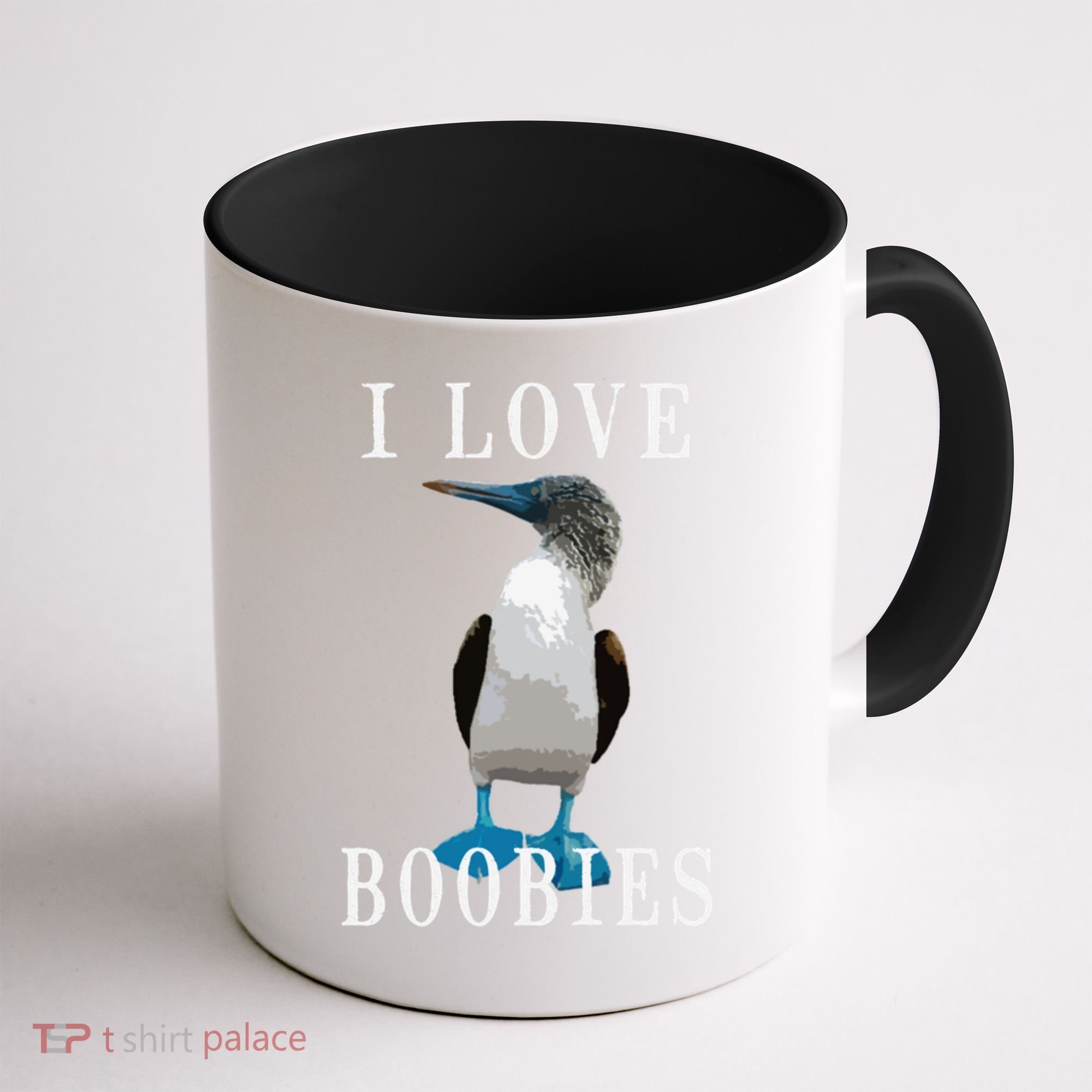 I Love Boobies Blue Footed Boobie Bird Coffee Mug