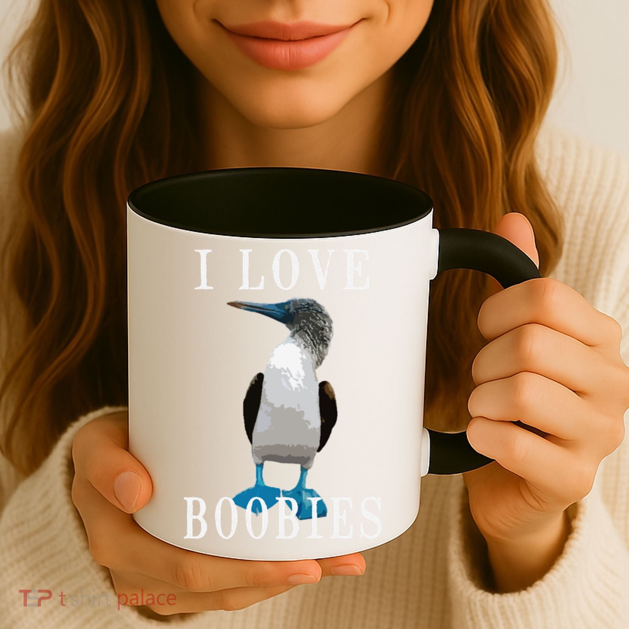 I Love Boobies Blue Footed Boobie Bird Coffee Mug