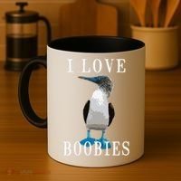 I Love Boobies Blue Footed Boobie Bird Coffee Mug thumb 4