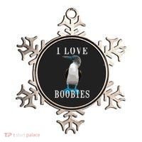 I Love Boobies Blue Footed Boobie Bird Ornament thumb 0