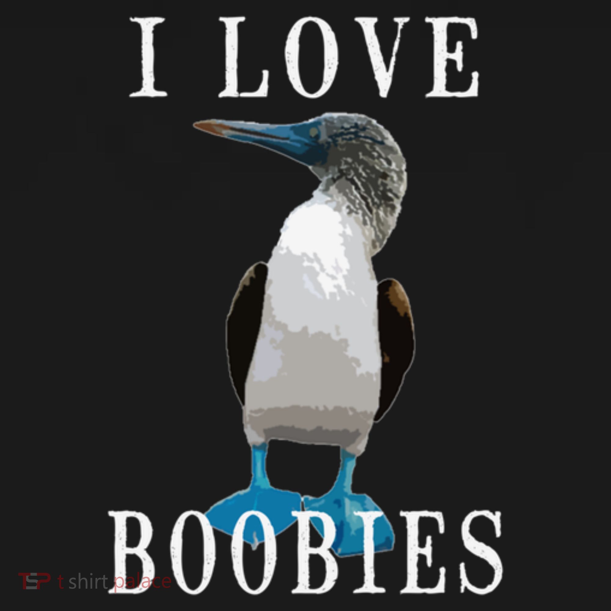 I Love Boobies Blue Footed Boobie Bird Women's Tank Top
