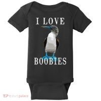 I Love Boobies Blue Footed Boobie Bird Baby Bodysuit thumb 0
