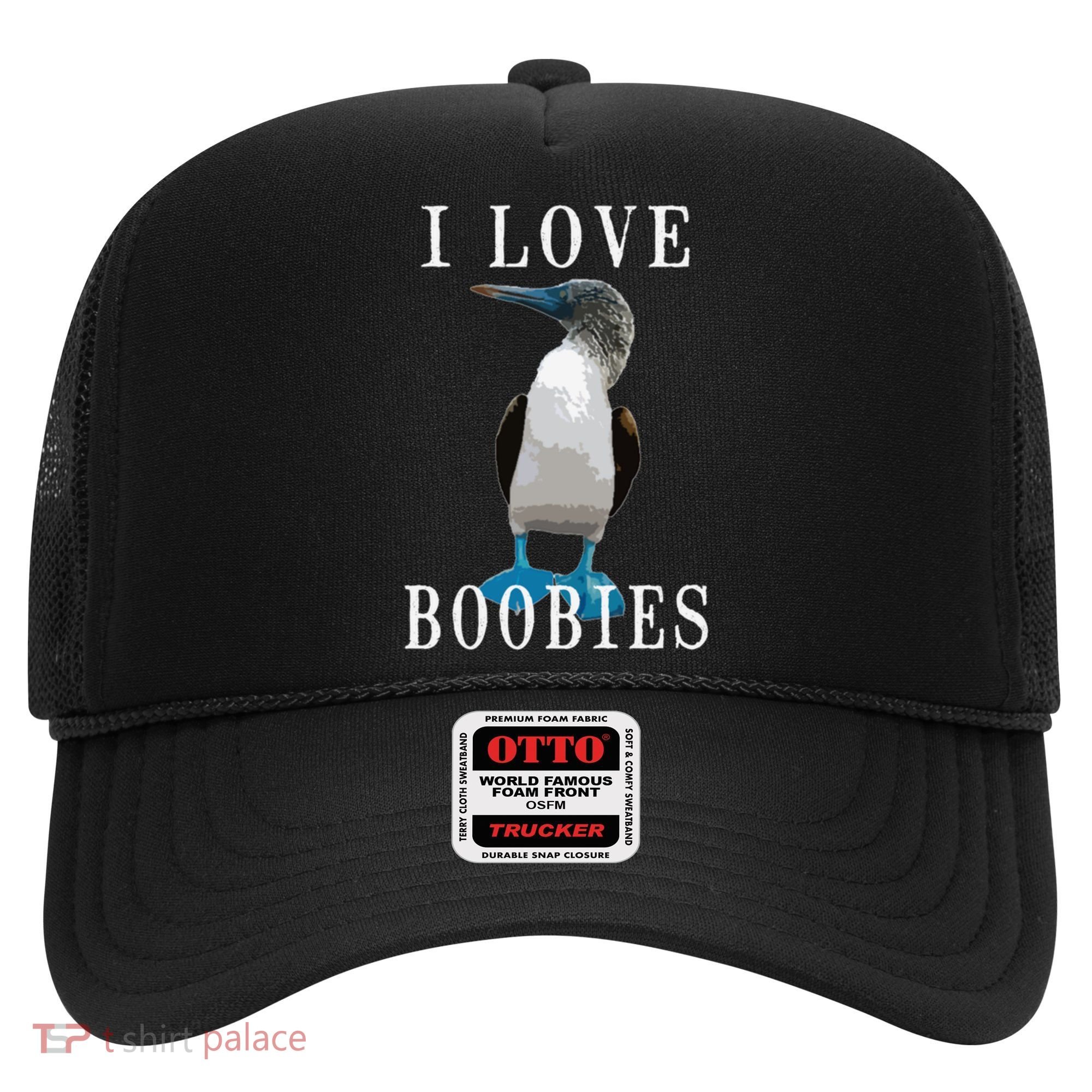 I Love Boobies Blue Footed Boobie Bird Hat