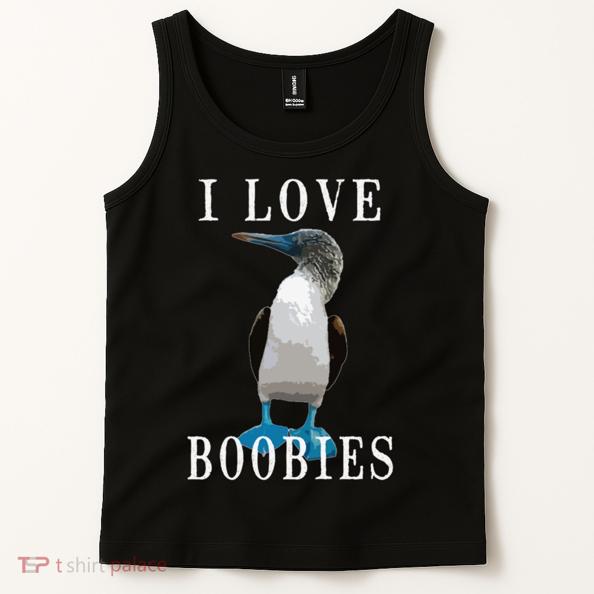 I Love Boobies Blue Footed Boobie Bird Tank Top
