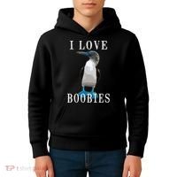I Love Boobies Blue Footed Boobie Bird Kids Hoodie thumb 4