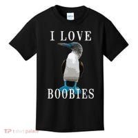 I Love Boobies Blue Footed Boobie Bird Kids T-Shirt thumb 0