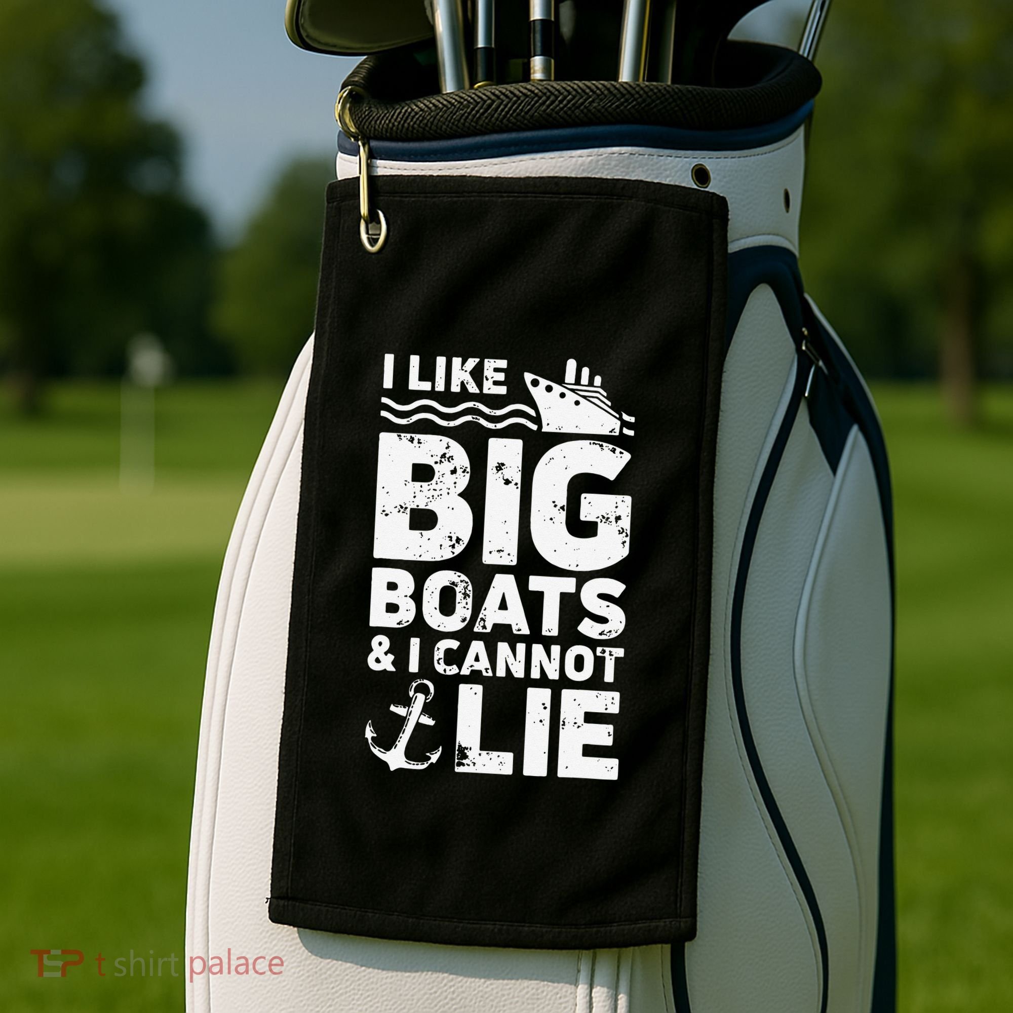 I Like Big Boats and I Cannot Lie Golf Towel