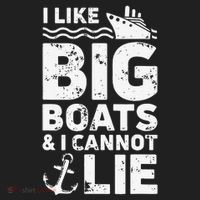 I Like Big Boats and I Cannot Lie Golf Towel thumb 3