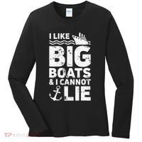 I Like Big Boats and I Cannot Lie Women's Long Sleeve Shirt thumb 0