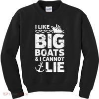 I Like Big Boats and I Cannot Lie Kids Sweatshirt thumb 0