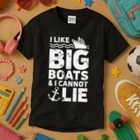 I Like Big Boats and I Cannot Lie Kids T-Shirt thumb 3