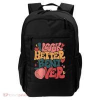 I Look Better Bent Over Peach Booty Funny Groovy Backpack thumb 0