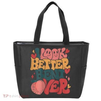 I Look Better Bent Over Peach Booty Funny Groovy Tote Bag
