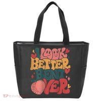 I Look Better Bent Over Peach Booty Funny Groovy Tote Bag thumb 0