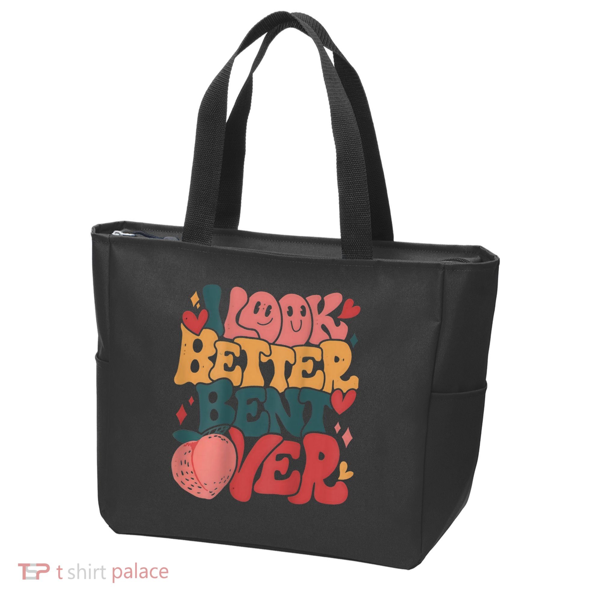 I Look Better Bent Over Peach Booty Funny Groovy Tote Bag