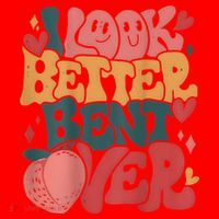 I Look Better Bent Over Peach Booty Funny Groovy Santa Hat thumb 1