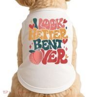 I Look Better Bent Over Peach Booty Funny Groovy Doggie Tank thumb 0