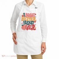 I Look Better Bent Over Peach Booty Funny Groovy Apron thumb 2