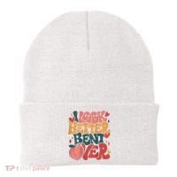 I Look Better Bent Over Peach Booty Funny Groovy Beanie thumb 0