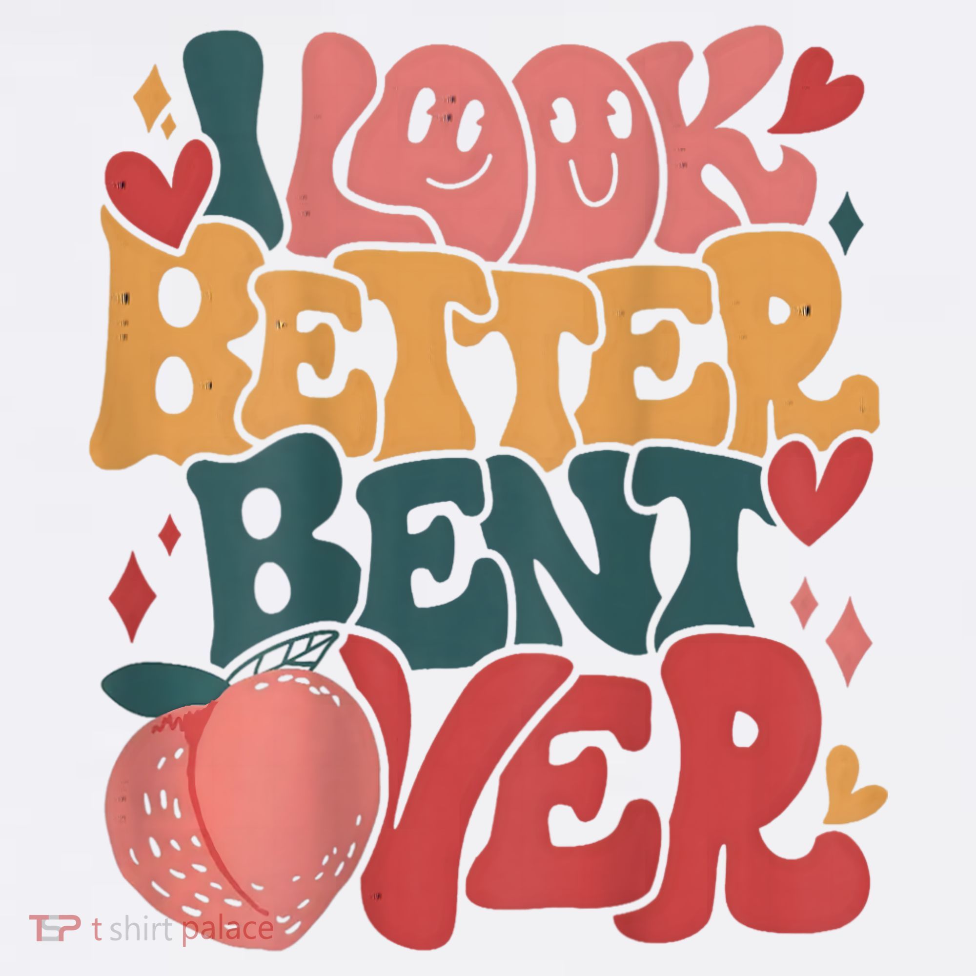 I Look Better Bent Over Peach Booty Funny Groovy Beanie