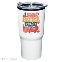 I Look Better Bent Over Peach Booty Funny Groovy Tumbler thumb 0
