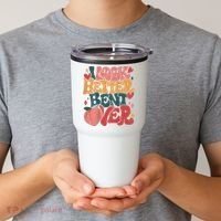 I Look Better Bent Over Peach Booty Funny Groovy Tumbler thumb 2