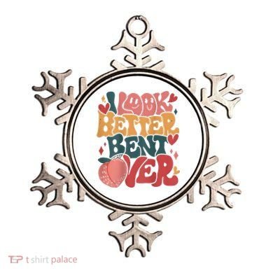 I Look Better Bent Over Peach Booty Funny Groovy Ornament