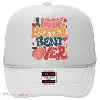 I Look Better Bent Over Peach Booty Funny Groovy Hat thumb 0