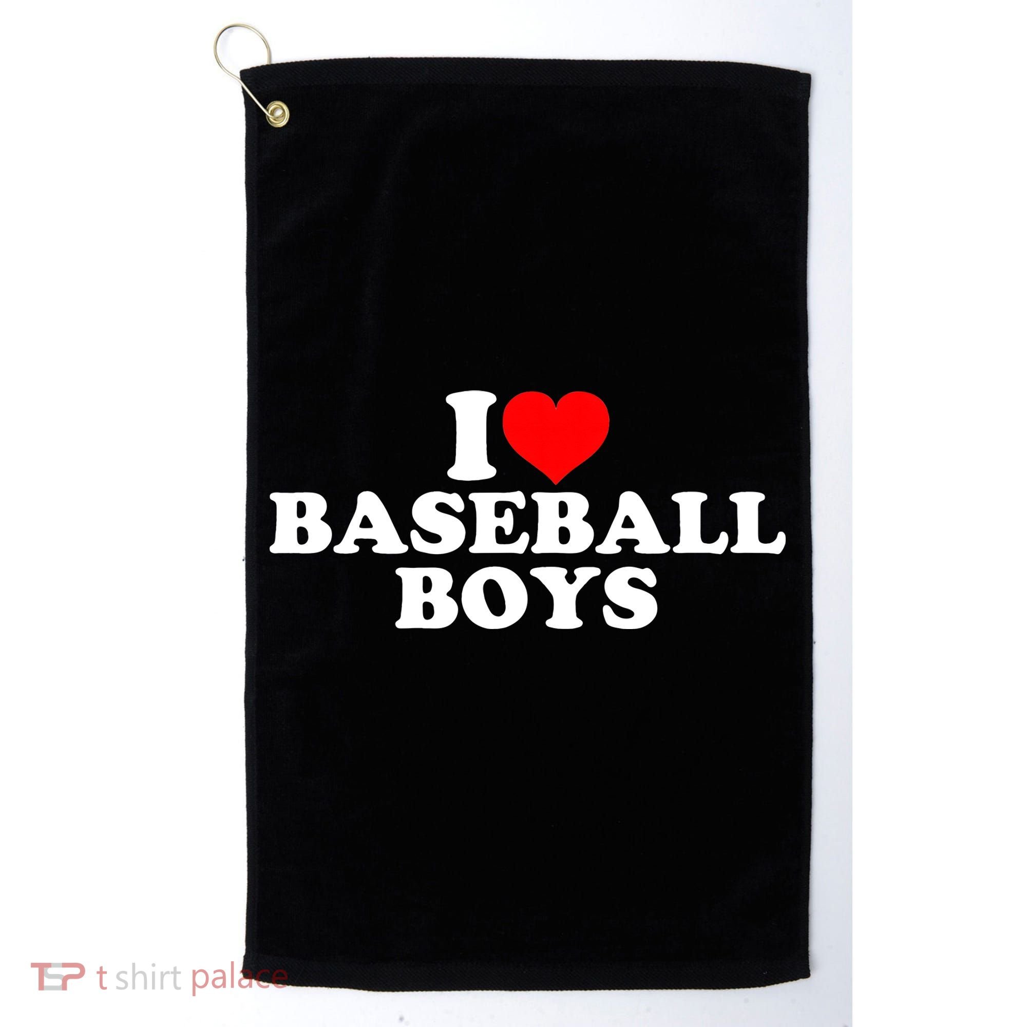 I Love Baseball funny quote player sports Golf Towel