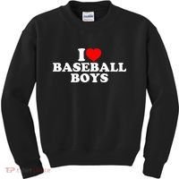 I Love Baseball funny quote player sports Kids Sweatshirt thumb 0